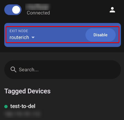 Выбор Exit Node в приложении на Android