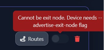 Ошибка: Cannot be exit node